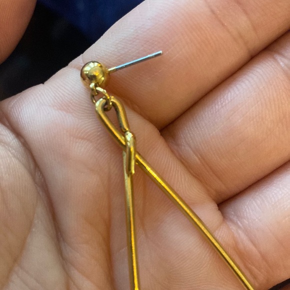 ❤️Vintage gold enameled earrings - Picture 7 of 11